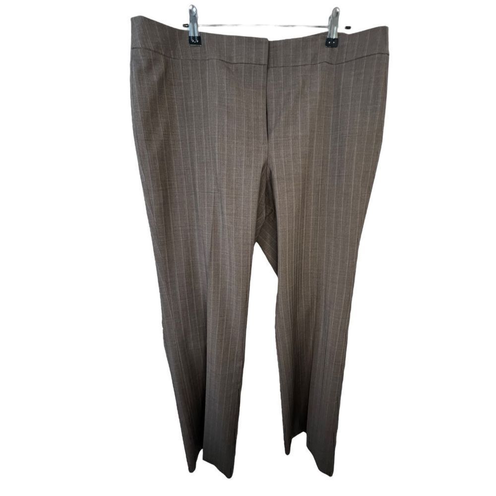 Classiques Entier Brown Professional Tapered Pinstripe Pants